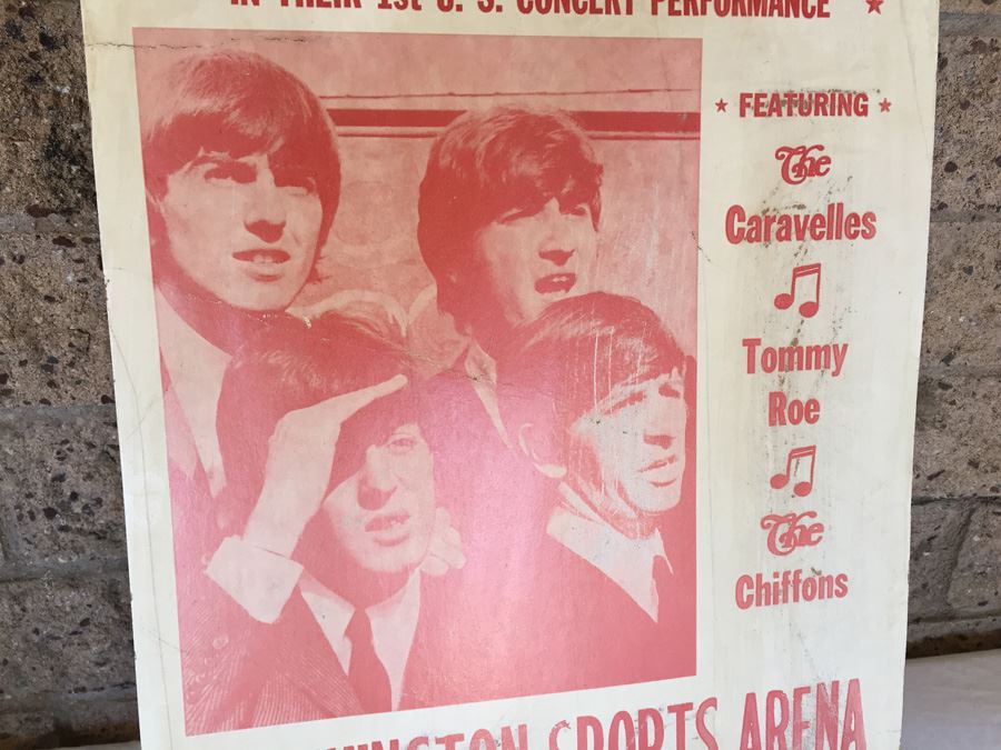 The Beatles Washington Sports Arena 1964 Concert Poster Old Reproduction [Photo 3]