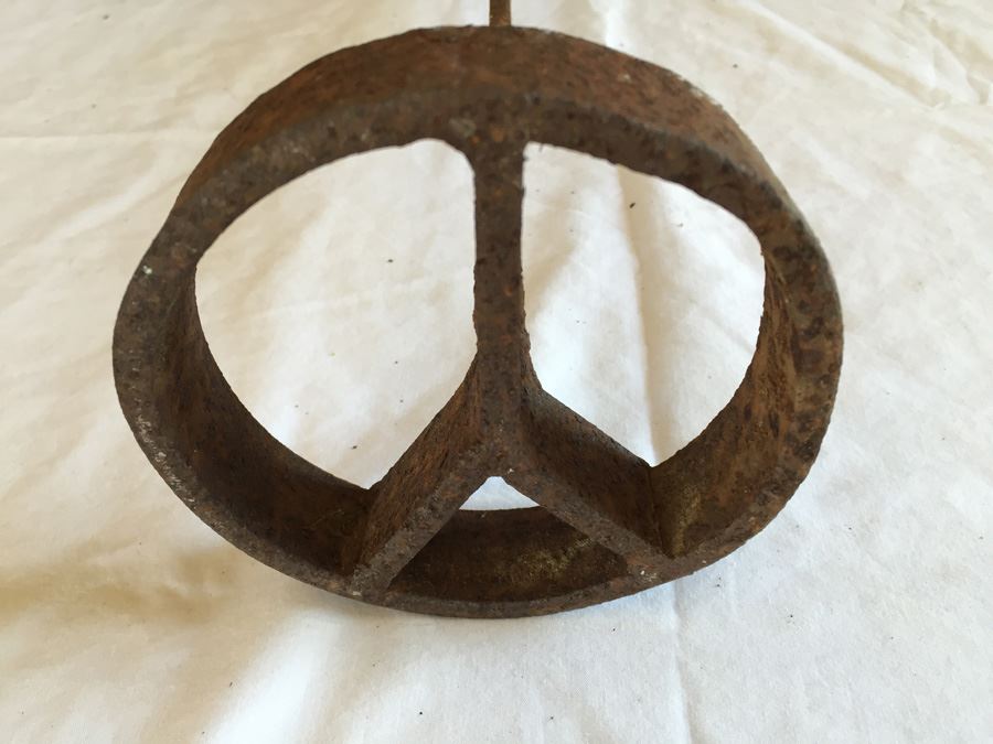Vintage PEACE Sign Branding Iron (Or Y) [Photo 4]