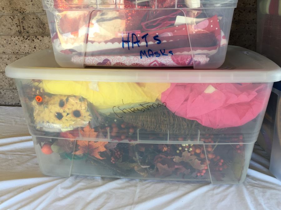 Five Tubs Of Holiday Decorations And Party Supplies [Photo 4]