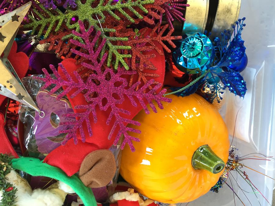 Five Tubs Of Holiday Decorations And Party Supplies [Photo 14]