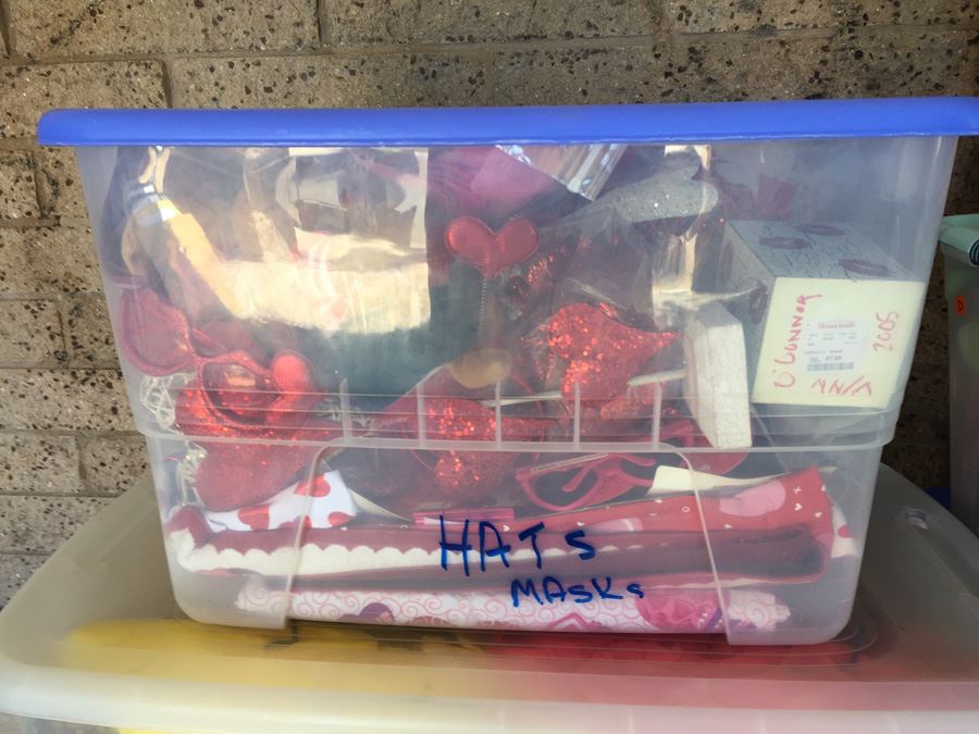 Five Tubs Of Holiday Decorations And Party Supplies [Photo 2]
