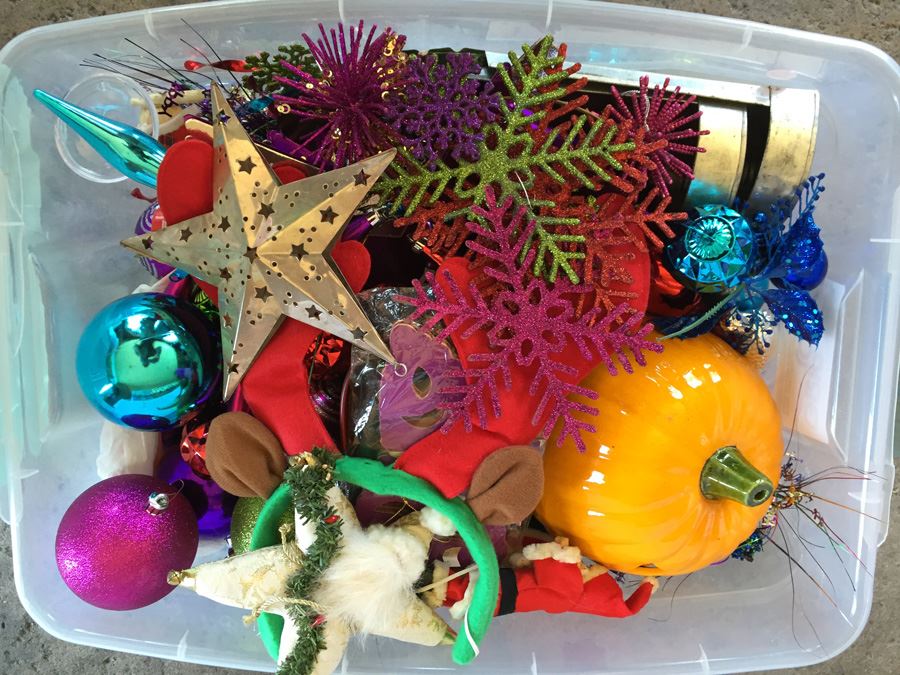 Five Tubs Of Holiday Decorations And Party Supplies [Photo 13]