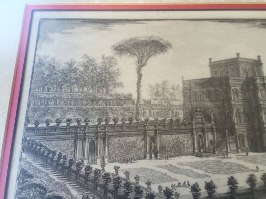 The Villa Pamphili (Villa Panfili) Etching By Giovanni Battista Piranesi Italian (1720 - 1778) Estimate $3,000-$3,500 [Photo 6]