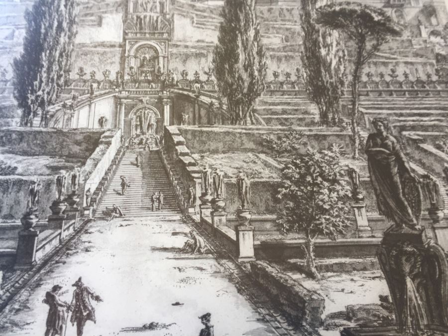 Veduta Della Villa Estnse in Tivoli (View Of The Villa d'Este, Tivoli) From Views Of Rome Etching By Giovanni Battista Piranesi Italian (1720 - 1778) Estimate $1,500-$3,000 [Photo 10]