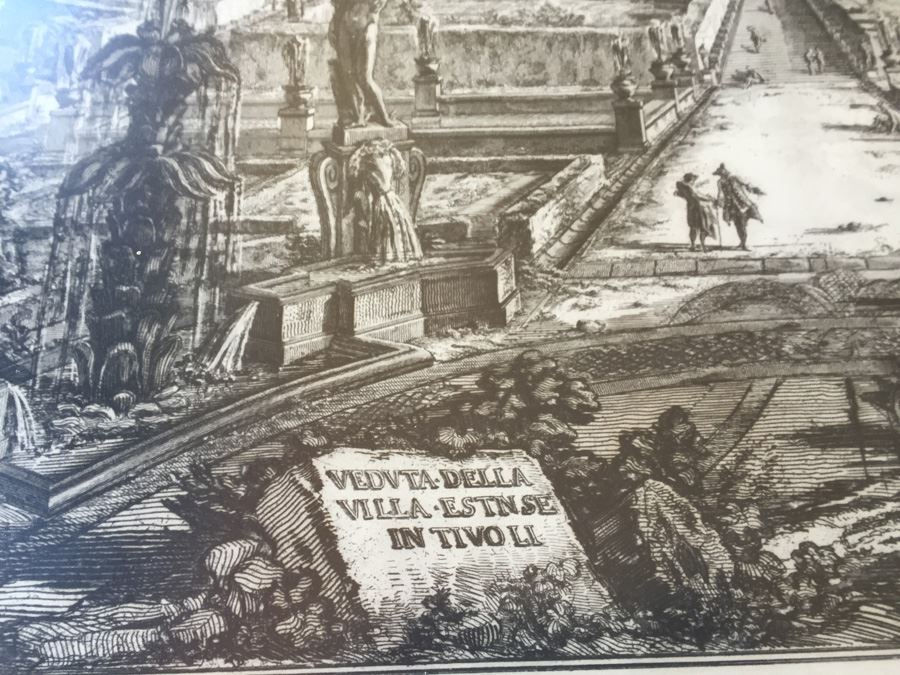 Veduta Della Villa Estnse in Tivoli (View Of The Villa d'Este, Tivoli) From Views Of Rome Etching By Giovanni Battista Piranesi Italian (1720 - 1778) Estimate $1,500-$3,000 [Photo 16]