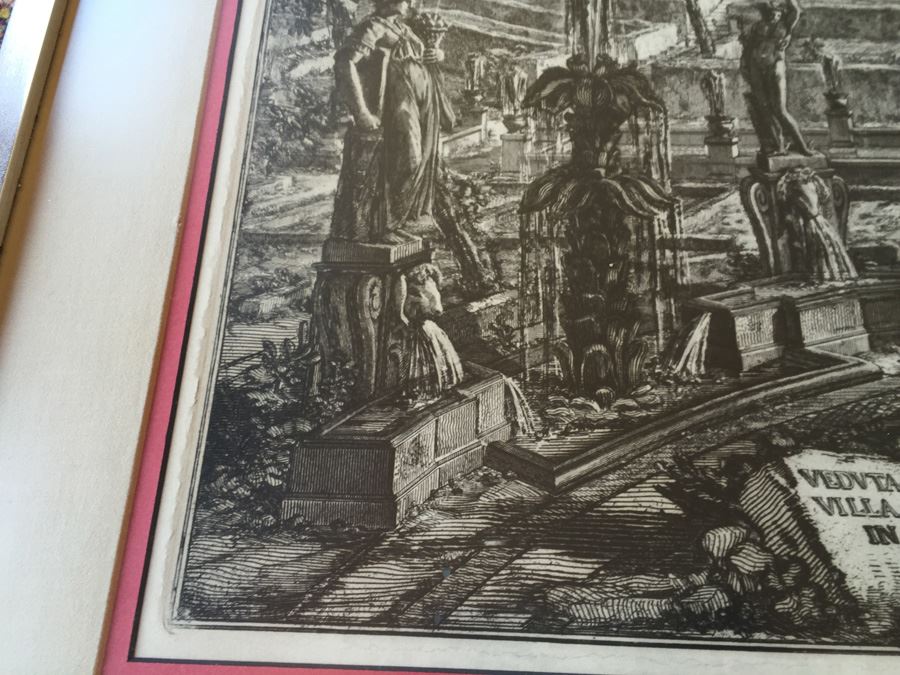 Veduta Della Villa Estnse in Tivoli (View Of The Villa d'Este, Tivoli) From Views Of Rome Etching By Giovanni Battista Piranesi Italian (1720 - 1778) Estimate $1,500-$3,000 [Photo 15]