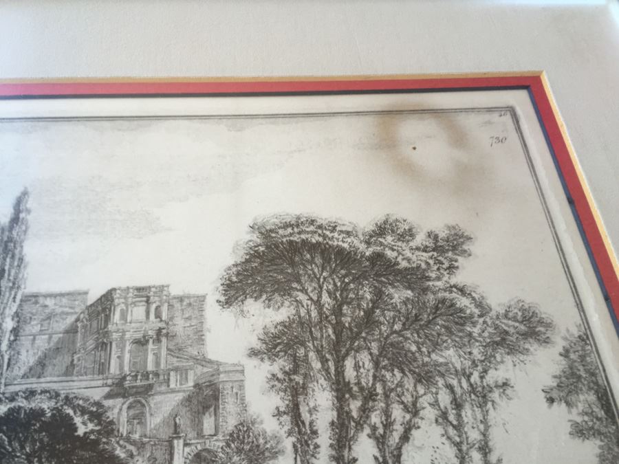Veduta Della Villa Estnse in Tivoli (View Of The Villa d'Este, Tivoli) From Views Of Rome Etching By Giovanni Battista Piranesi Italian (1720 - 1778) Estimate $1,500-$3,000 [Photo 7]