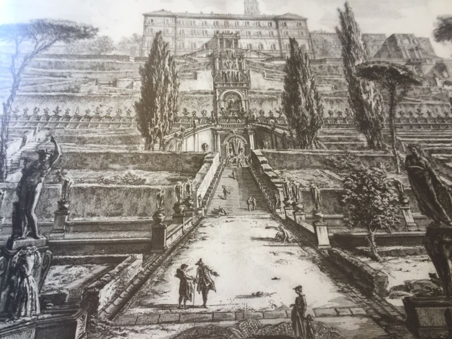 Veduta Della Villa Estnse in Tivoli (View Of The Villa d'Este, Tivoli) From Views Of Rome Etching By Giovanni Battista Piranesi Italian (1720 - 1778) Estimate $1,500-$3,000 [Photo 2]