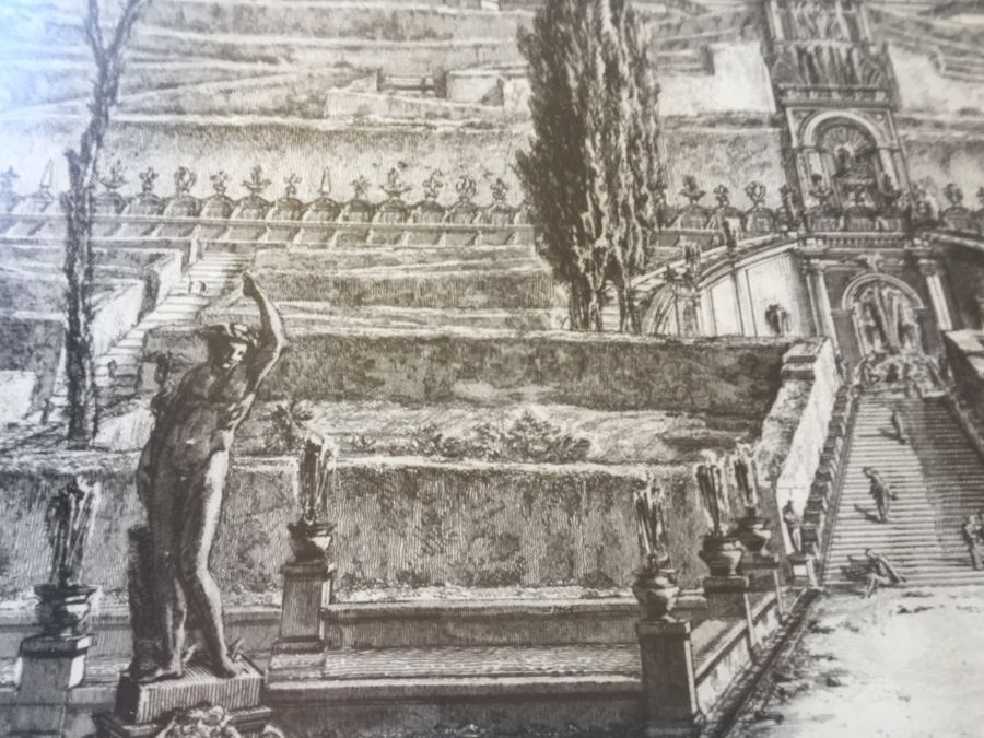 Veduta Della Villa Estnse in Tivoli (View Of The Villa d'Este, Tivoli) From Views Of Rome Etching By Giovanni Battista Piranesi Italian (1720 - 1778) Estimate $1,500-$3,000 [Photo 12]