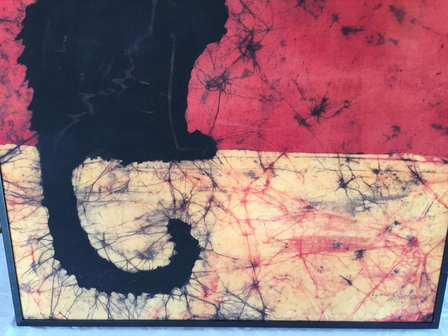 Vintage 1972 Black Cat Batik Lynn O'Connor [Photo 8]