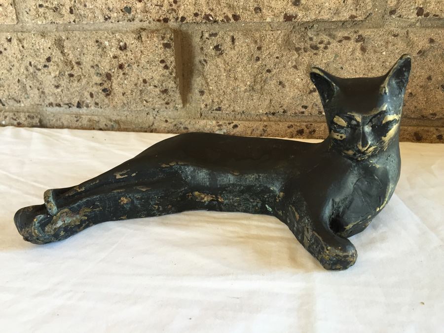 Vintage Brass Cat Sculpture [Photo 4]