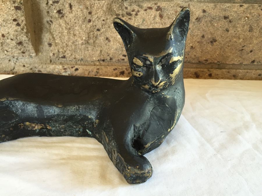 Vintage Brass Cat Sculpture [Photo 2]