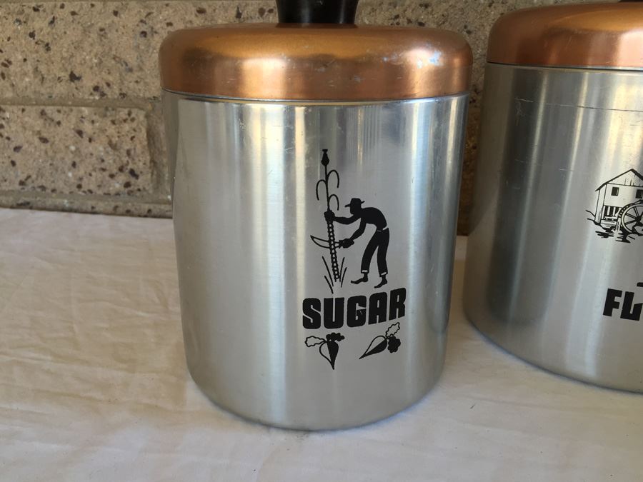 Vintage Hawthorn USA Canisters For Sugar, Flour, Tea And Coffee [Photo 4]