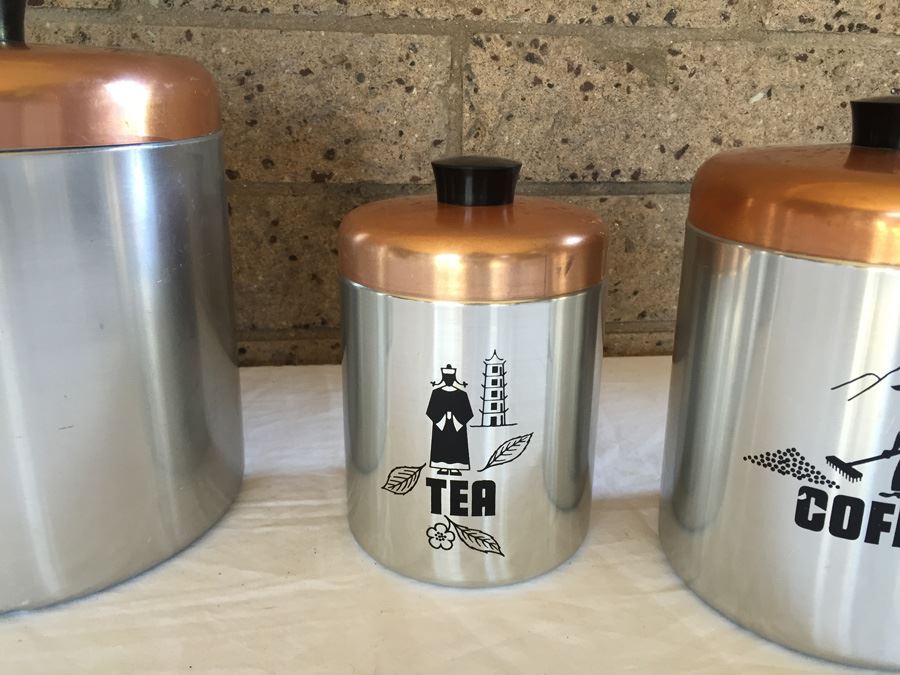 Vintage Hawthorn USA Canisters For Sugar, Flour, Tea And Coffee [Photo 3]