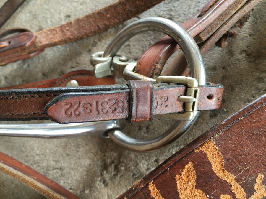 Chas. (Charles) P. Shipley Kansas City, MO Tooled Leather Saddle With Wooden Display Stand Estimate $500-$1,000 [Photo 25]