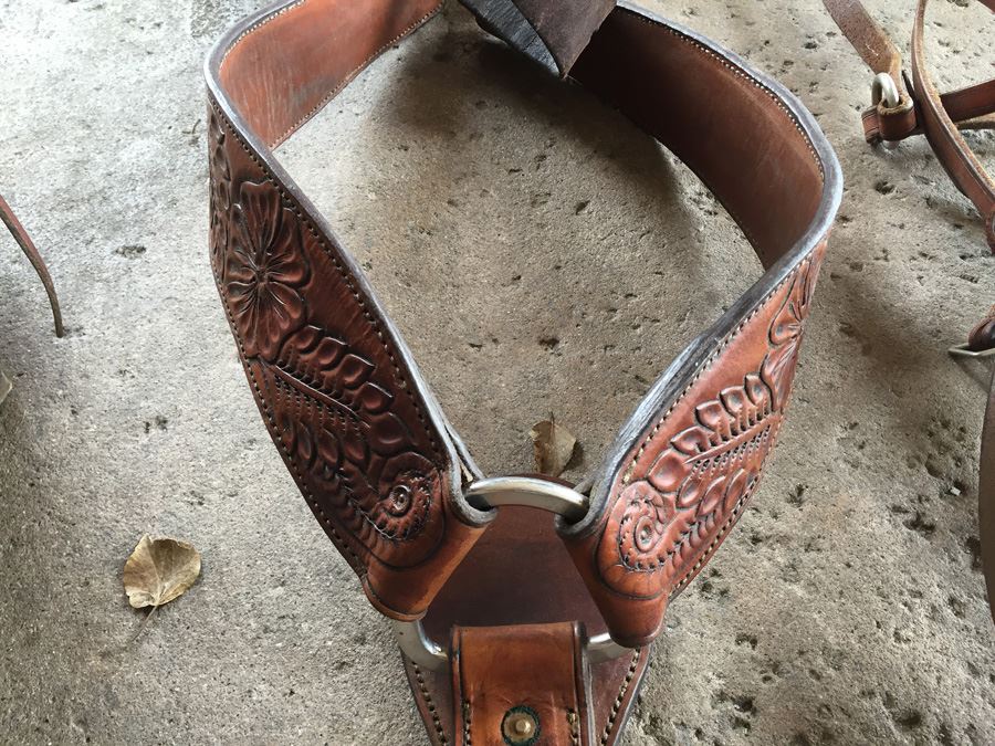 Chas. (Charles) P. Shipley Kansas City, MO Tooled Leather Saddle With ...