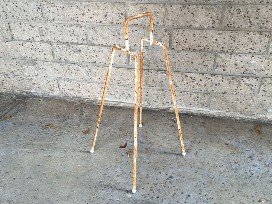 Mid-Century Frankoma Pottery Ashtray Drink Holder With Metal Stand [Photo 9]