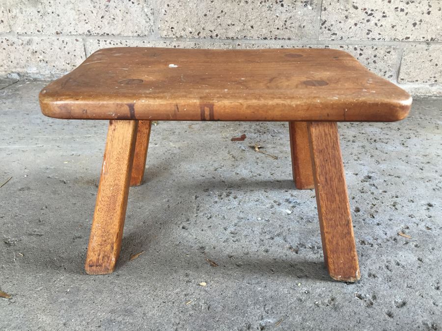 Vintage Wood Stool Cushman Colonial Creation VT [Photo 5]