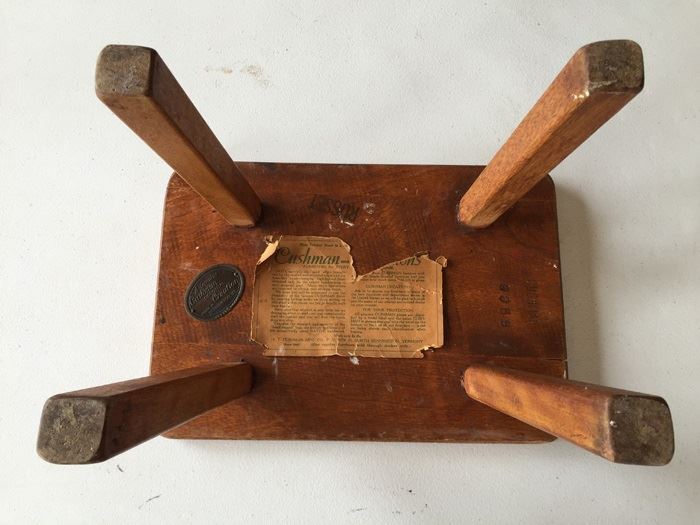 Vintage Wood Stool Cushman Colonial Creation VT [Photo 2]