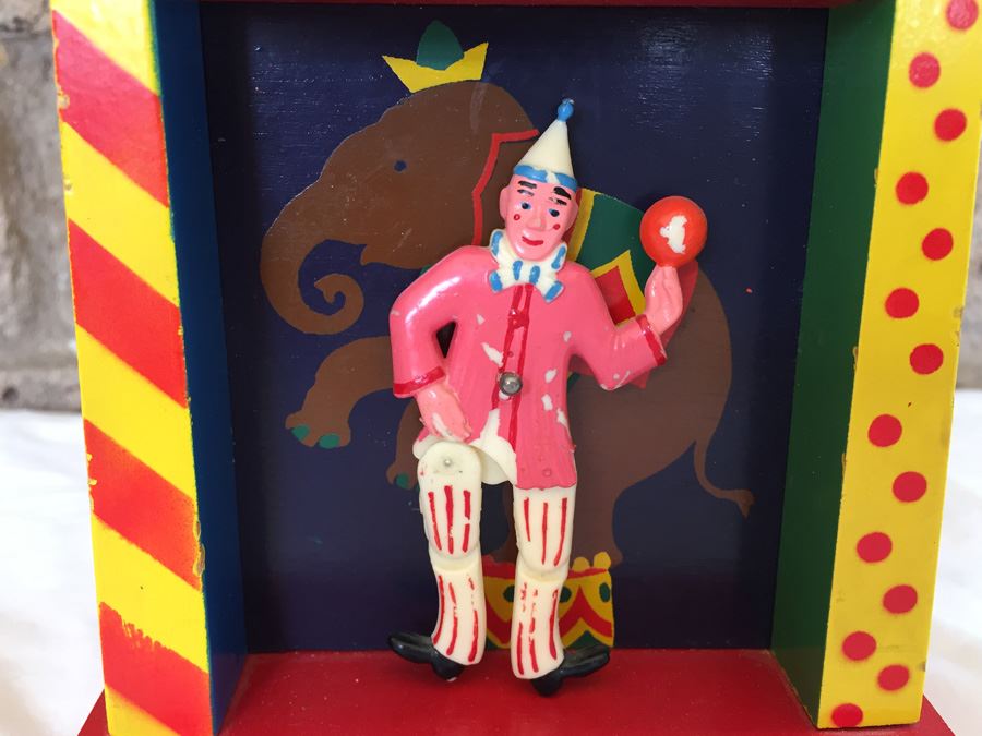 Reuge Swiss Musical Movement Music Box French Cancan Clown [Photo 6]