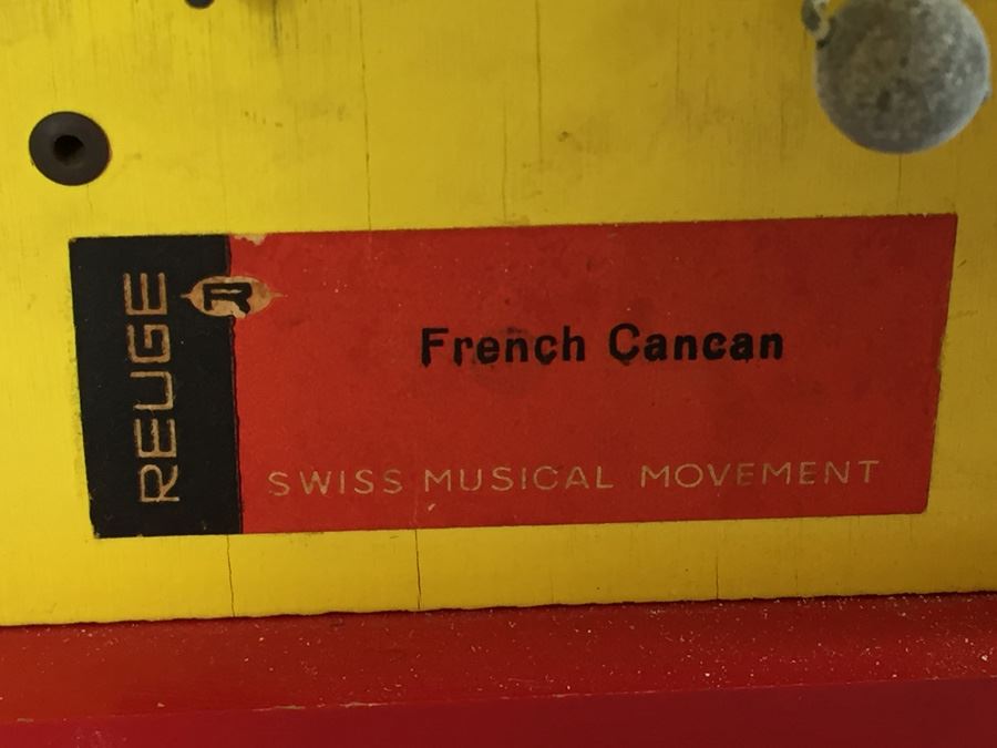 Reuge Swiss Musical Movement Music Box French Cancan Clown [Photo 8]
