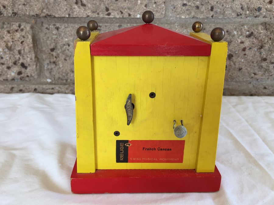 Reuge Swiss Musical Movement Music Box French Cancan Clown [Photo 7]