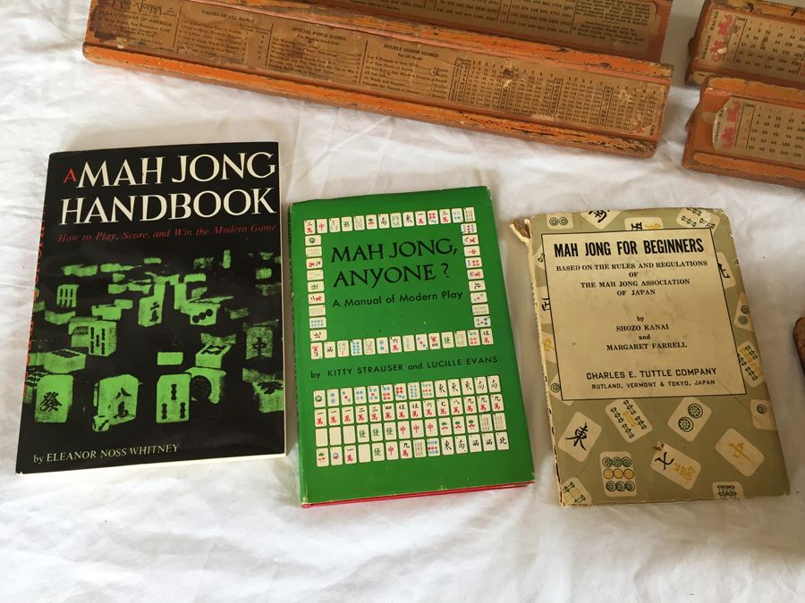 Old Mah Jong Mahjong Game In Carrying Case With Books Mahjongg Chinese Game [Photo 6]