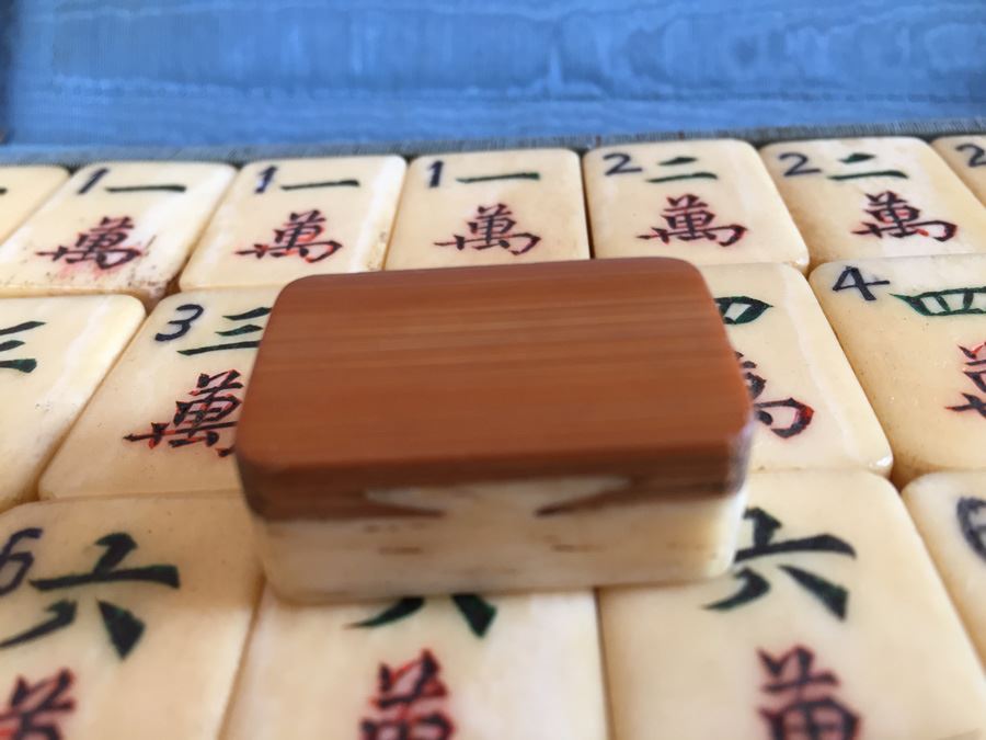 Old Mah Jong Mahjong Game In Carrying Case With Books Mahjongg Chinese Game [Photo 23]