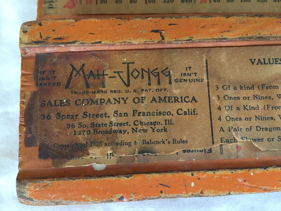 Old Mah Jong Mahjong Game In Carrying Case With Books Mahjongg Chinese Game [Photo 4]