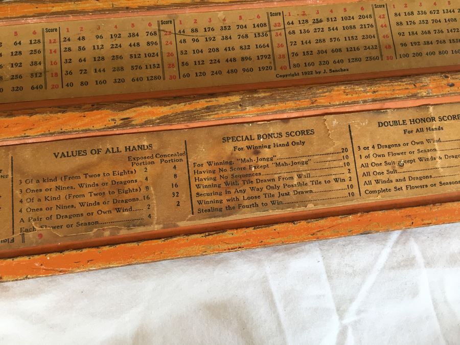 Old Mah Jong Mahjong Game In Carrying Case With Books Mahjongg Chinese Game [Photo 7]