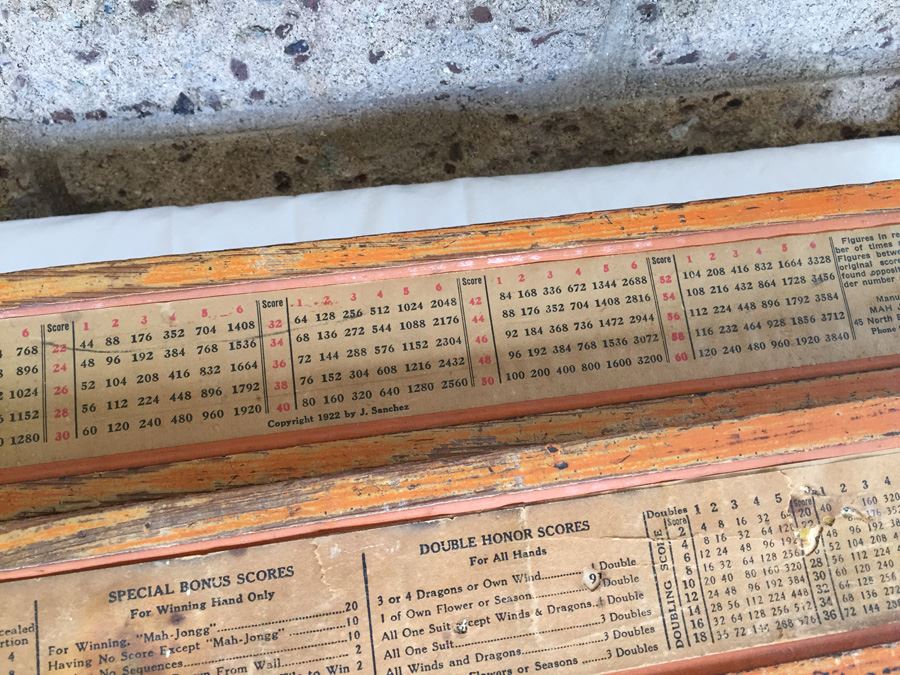 Old Mah Jong Mahjong Game In Carrying Case With Books Mahjongg Chinese Game [Photo 11]