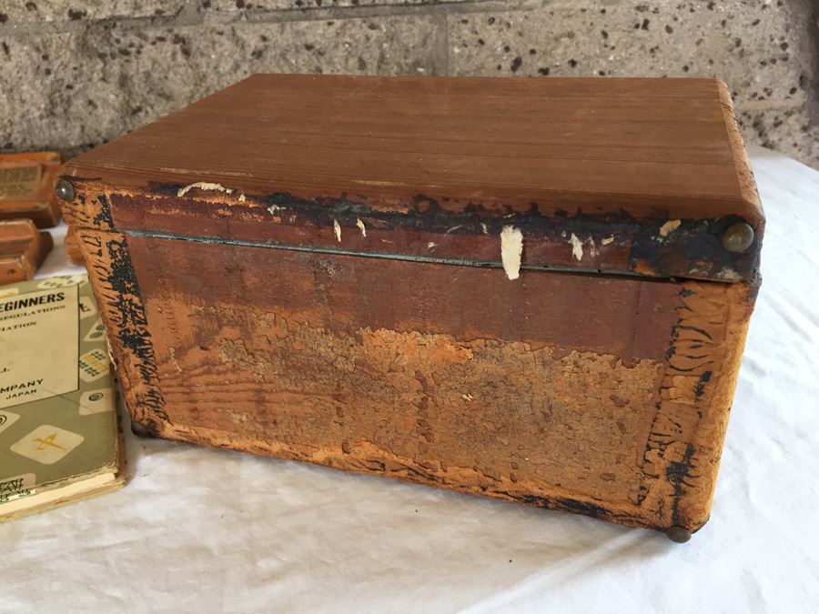 Old Mah Jong Mahjong Game In Carrying Case With Books Mahjongg Chinese Game [Photo 15]