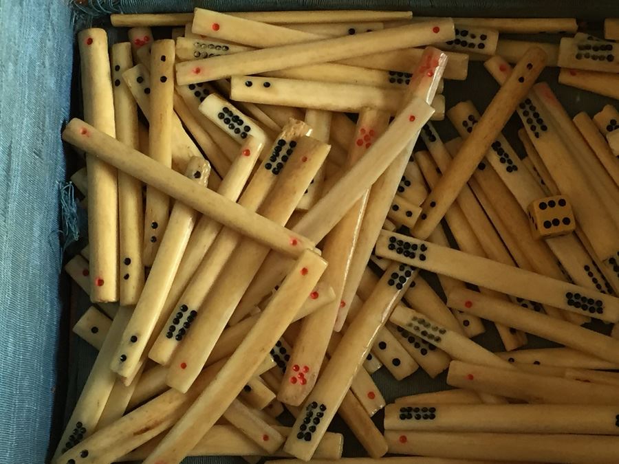 Old Mah Jong Mahjong Game In Carrying Case With Books Mahjongg Chinese Game [Photo 43]