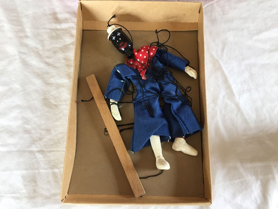 Marionettes American Crayon Co Black Puppet In Original Box [Photo 8]