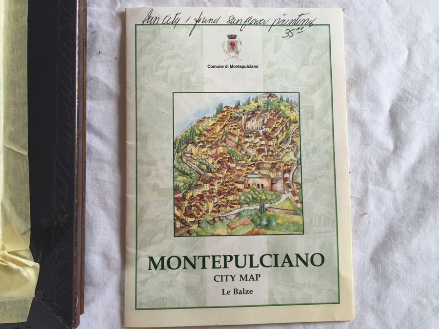 Original Signed Oil Painting Of Italian Landscape With Sunflowers Montepulciano Italy In Nice Frame [Photo 8]