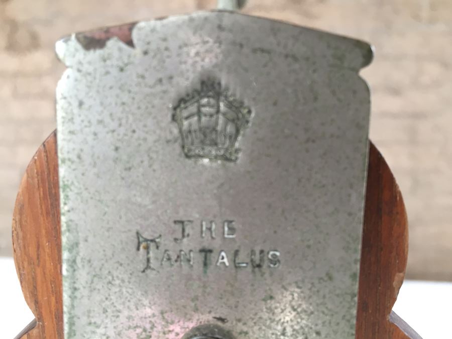 Antique English Tantalus (Liquor Decanter Holder) London England Without Decanters Lockable Liquor Caddy [Photo 8]