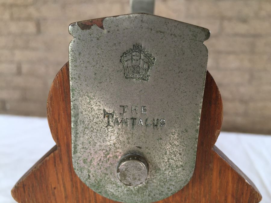 Antique English Tantalus (Liquor Decanter Holder) London England Without Decanters Lockable Liquor Caddy [Photo 7]
