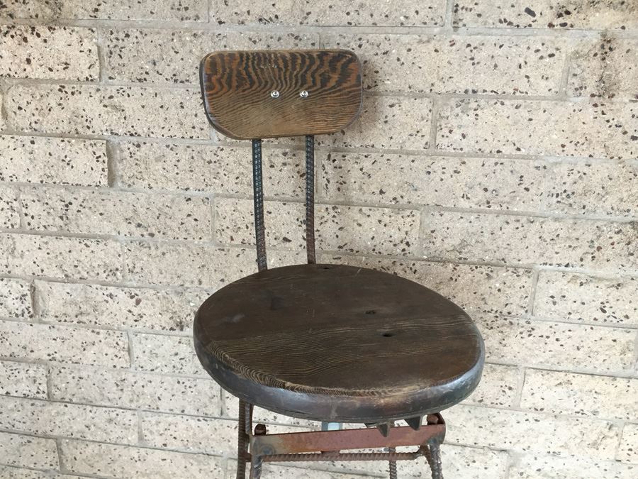 Custom Design Industrial Bar Stool Constructed From Rebar Metal [Photo 9]
