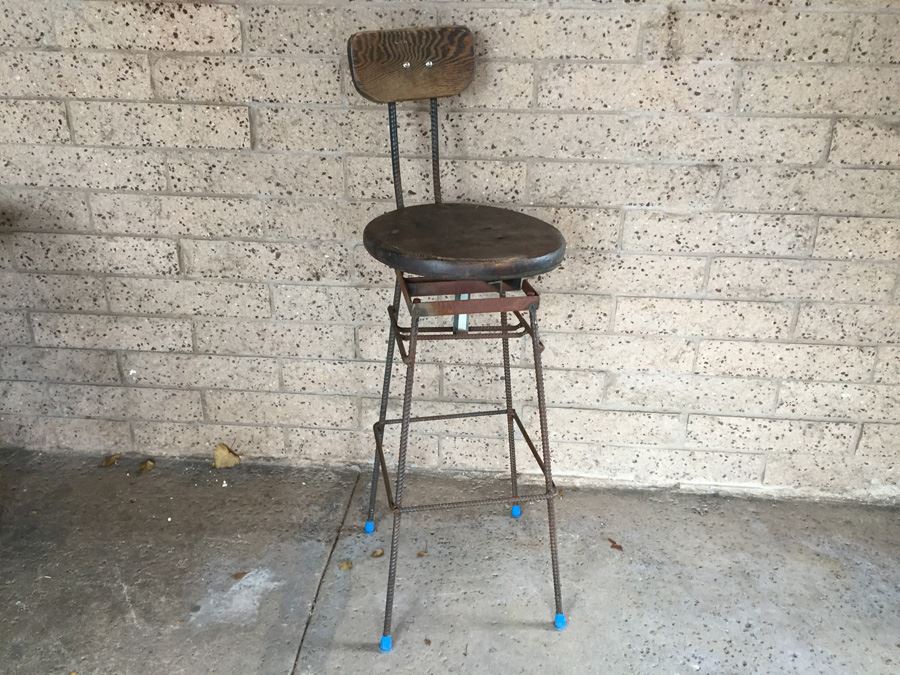 Custom Design Industrial Bar Stool Constructed From Rebar Metal [Photo 10]