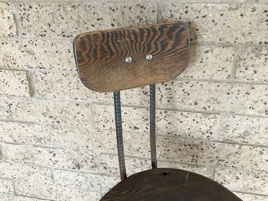Custom Design Industrial Bar Stool Constructed From Rebar Metal [Photo 5]