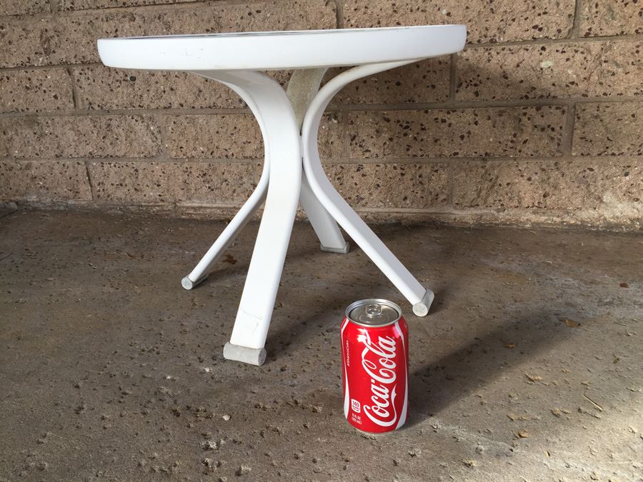 White Brown Jordan Side Table Patio Furniture [Photo 4]