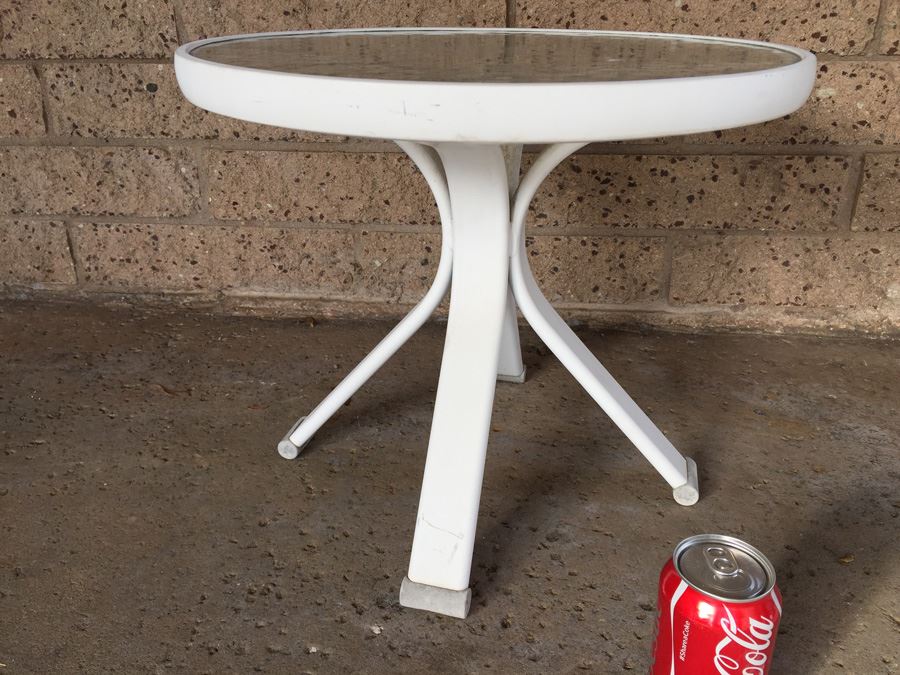 White Brown Jordan Side Table Patio Furniture [Photo 5]