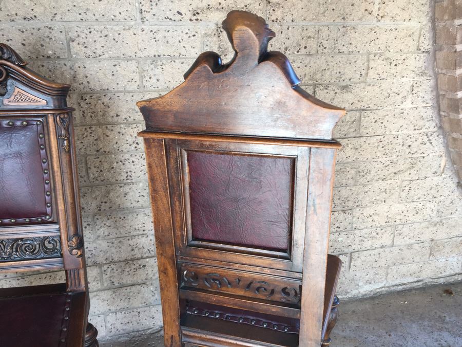 Nicely Carved Ornate Antique Chairs Estimate $250 Each [Photo 13]