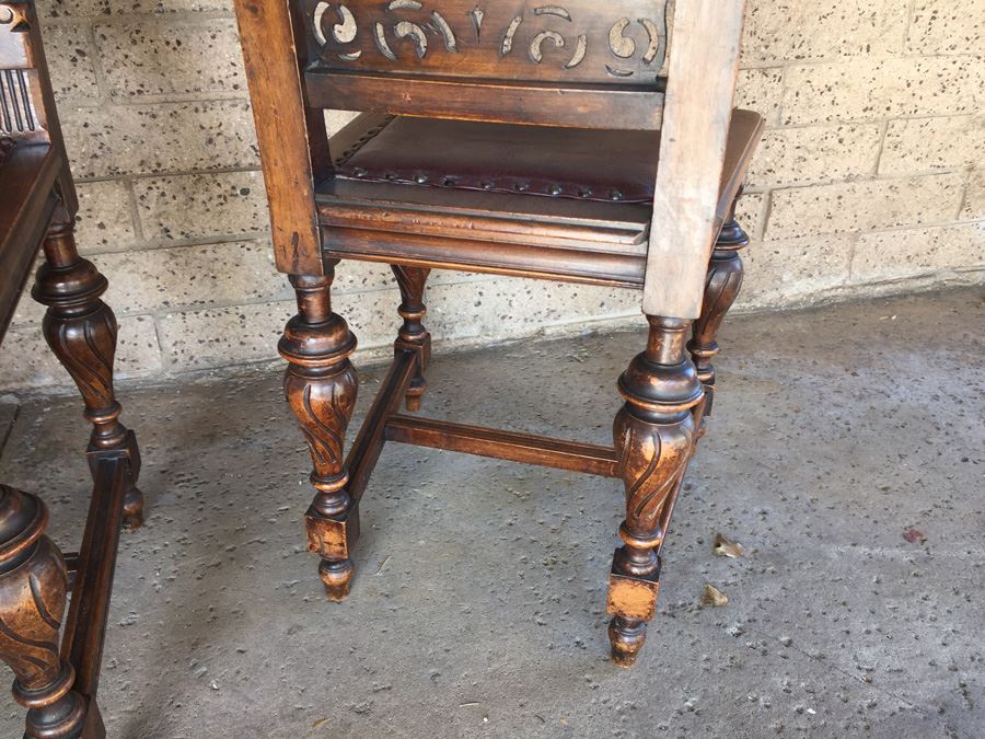Nicely Carved Ornate Antique Chairs Estimate $250 Each [Photo 14]