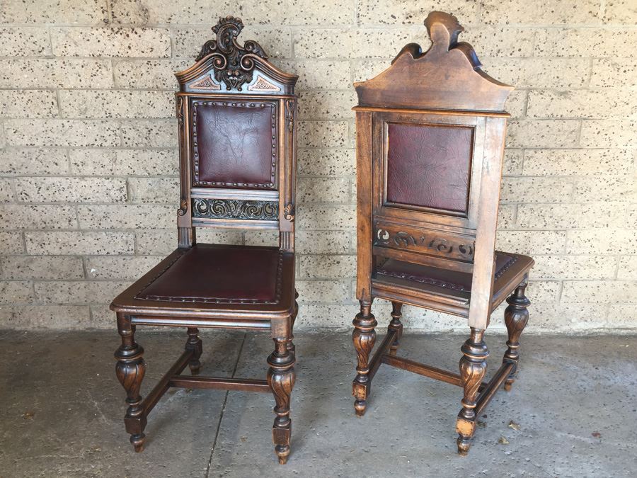 Nicely Carved Ornate Antique Chairs Estimate $250 Each [Photo 3]
