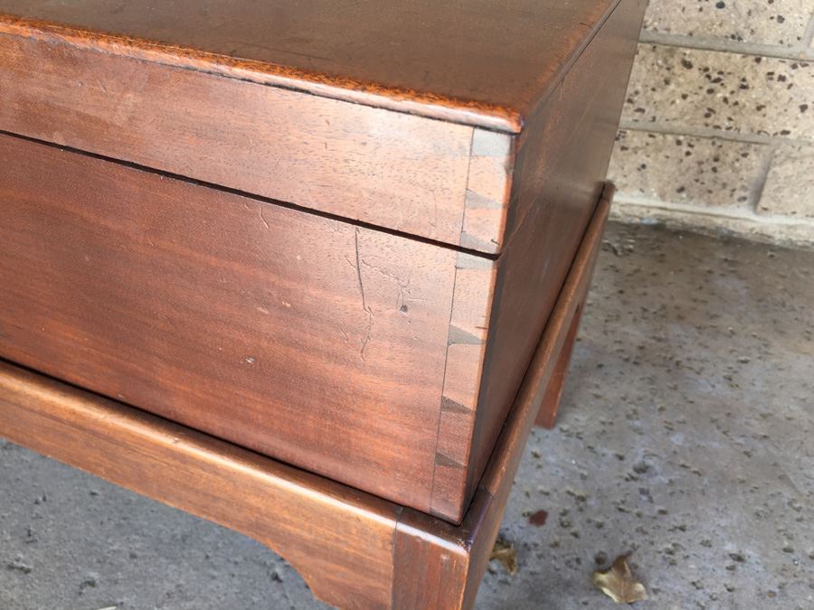 Old Silverware Box With Custom Stand Use As Coffee Or Side Table [Photo 6]