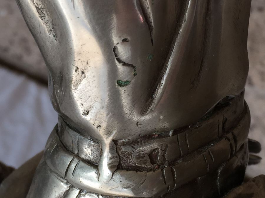 American Silvered-Metal Sculpture On Marble Base Of Horse & Cowboy Titled 'Classic Ride' Signed H. Bros Limited Edition 5/100 Estimate $700-$900 [Photo 5]