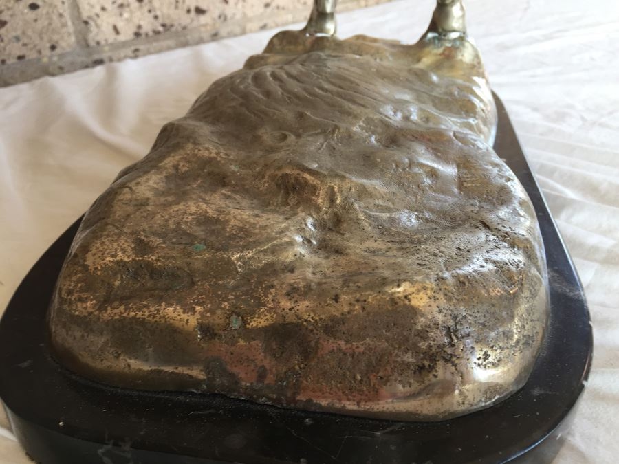 American Silvered-Metal Sculpture On Marble Base Of Horse & Cowboy Titled 'Classic Ride' Signed H. Bros Limited Edition 5/100 Estimate $700-$900 [Photo 17]