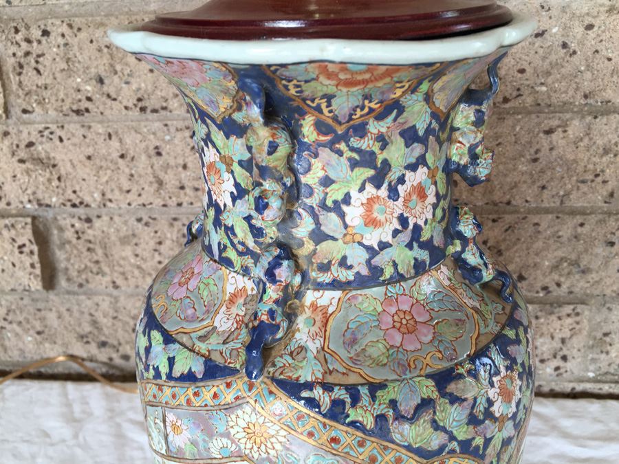 Vintage Chinese Famile Rose Lamp Stunning [Photo 7]