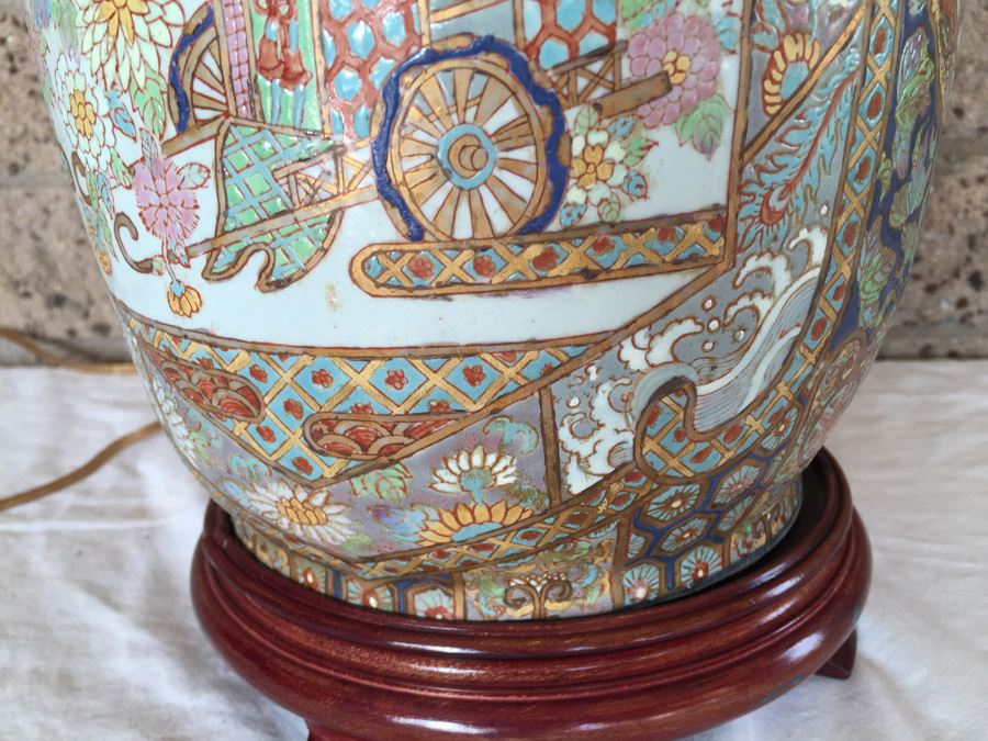 Vintage Chinese Famile Rose Lamp Stunning [Photo 6]